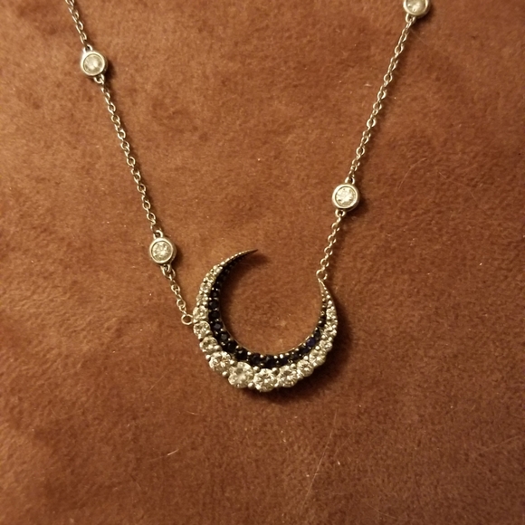 OOAK 14K DIAMOND/SAPPHIRE NECKLACE - Picture 6 of 9